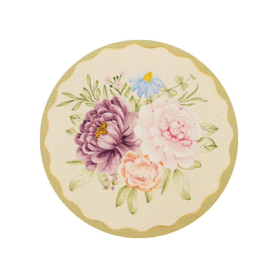 Peony Kağıt Bardak Altlığı 10 cm 12'li Paket