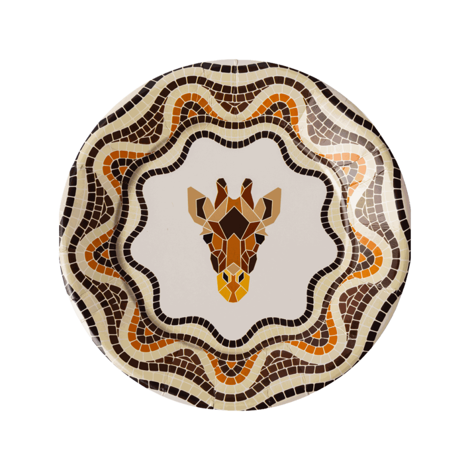 Mosaic Kağıt Tabak 26 cm 12'li Paket